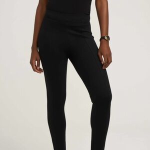 Anne Klein Black Slim pull on high rise Legging pants Elastic Waistband size XL